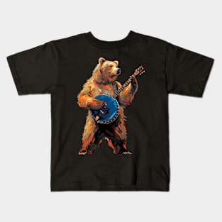 Grizzly Bear Roaring Rulers Kids T-Shirt